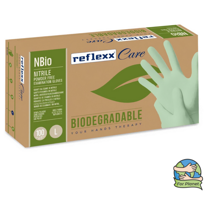 REFLEXX GUANTO IN NITRILE BIODEGRADABILE 100pz.