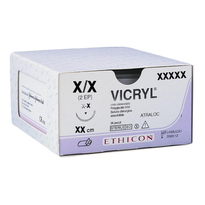 ETHICON SUTURA SINTETICA VICRYL ASSORBIBILE: AGO CILINDRICO 1/2 CERCHIO, FILO 70cm