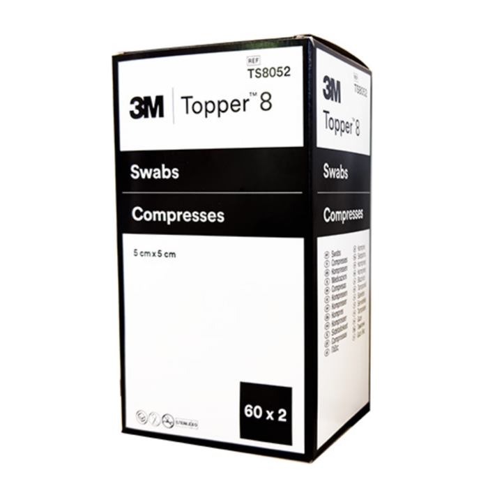 3M TOPPER 8 GARZE STERILI A 4 STRATI 5x5cm 120pz.