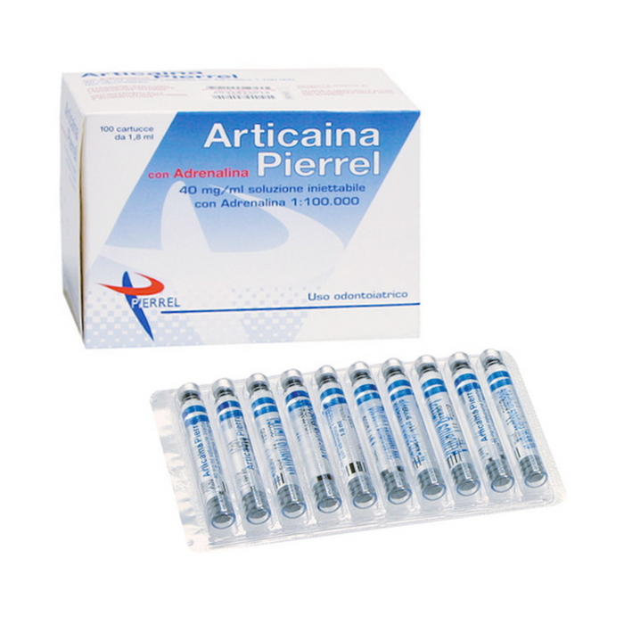PIERREL ARTICAINA ADRENALINA 4% 100x1,8ml