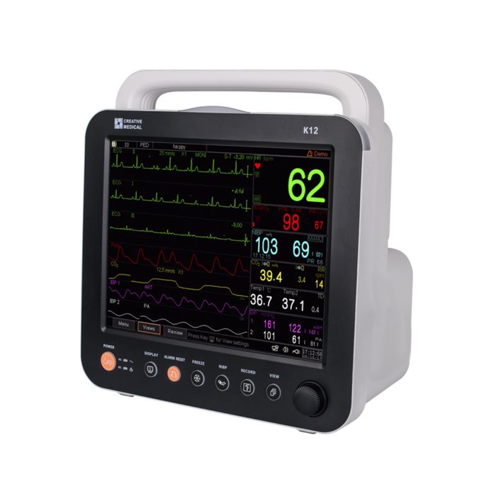 GIMA Monitor Multiparametrico K12 Touchscreen 12"Pollici ECG 5 Derivazioni