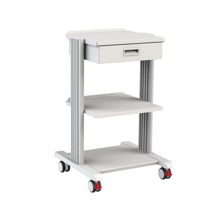 CARRELLO SMART 2 RIPIANI PIU CASSETTO 40x36cm