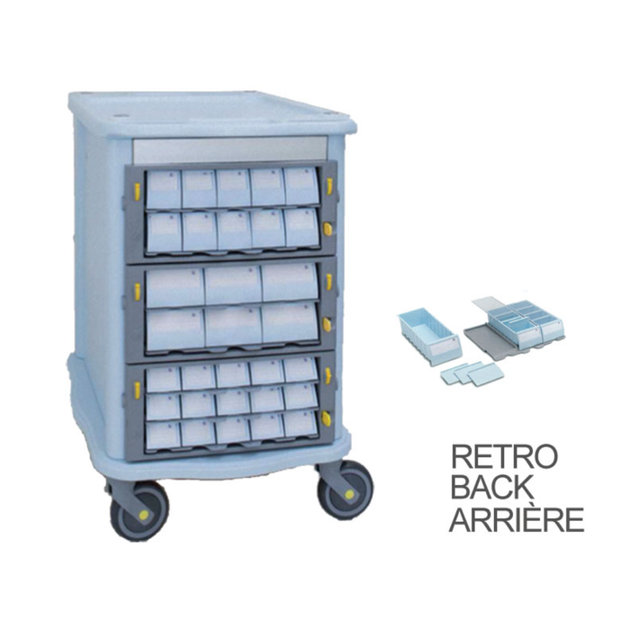 CARRELLO FARMACIA DOUBLE FACE 62 CASSETTI