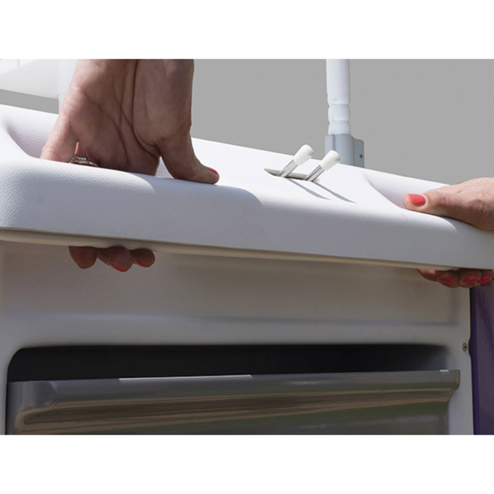 CARRELLO MULTIFUNZIONALE MEDICAZIONE ED EMERGENZA STANDARD BIANCO E BLU