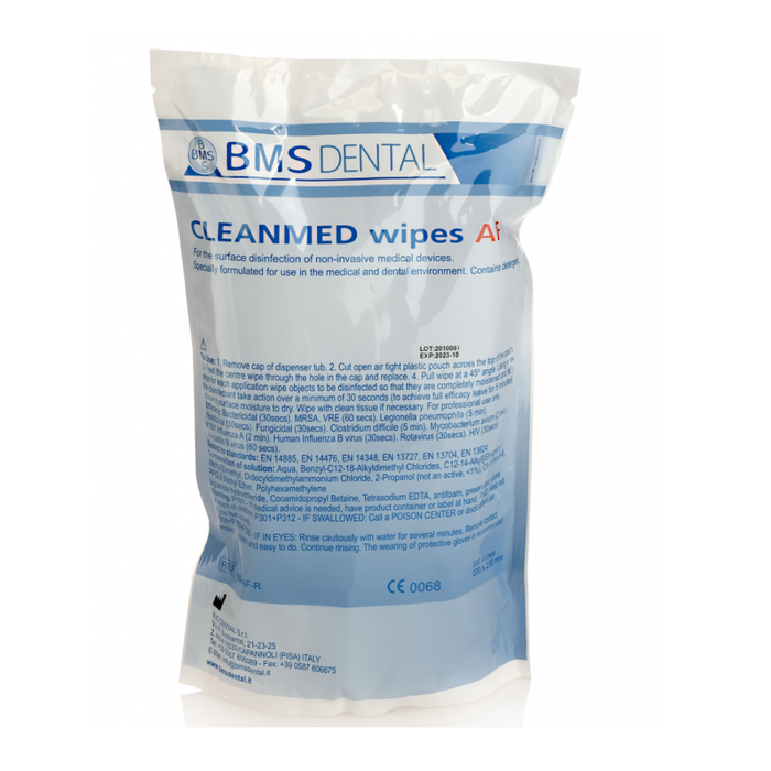 BMS DISINFETTANTE SENZA ALCOL CLEANMED WIPES AF RICARICA 200 SALVIETTE