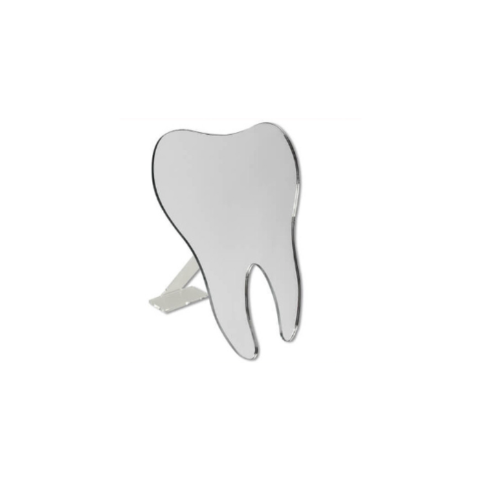 HAGER & WERKEN SPECCHIO DA BANCO A FORMA DI MOLARE CON SUPPORTO 17x14 CM PER STUDI ODONTOIATRICI