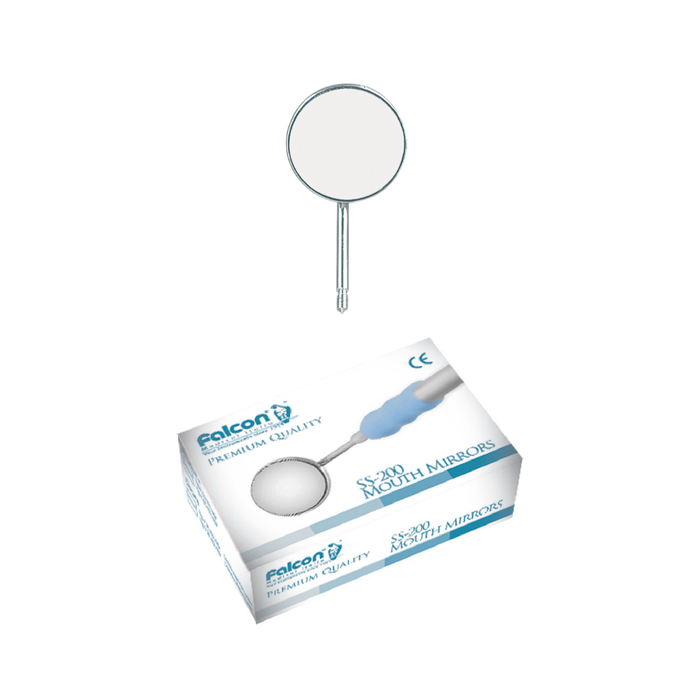 FALCON MEDICAL SPECCHIETTI PER BOCCA CROMATI A RIFLESSIONE FRONTALE IN ACCIAIO INOX 12pz.