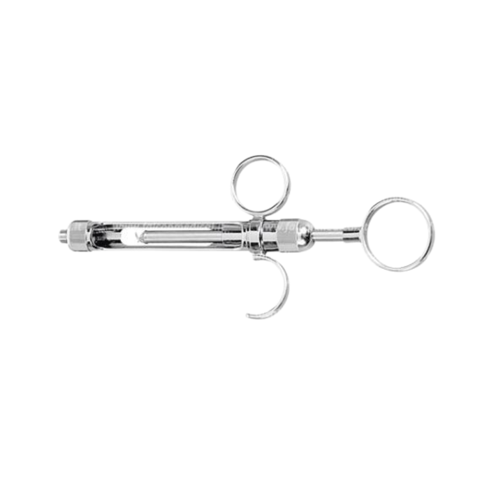 FALCON MEDICAL SIRINGA IN OTTONE AD ASPIRAZIONE MANUALE CON 2 ANELLI 1,8 ML