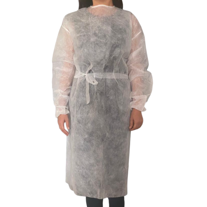 CAMICE MONOUSO (NON STERILE) BIANCO TAGLIA UNIVERSALE TNT DPI CAT3 20pz.