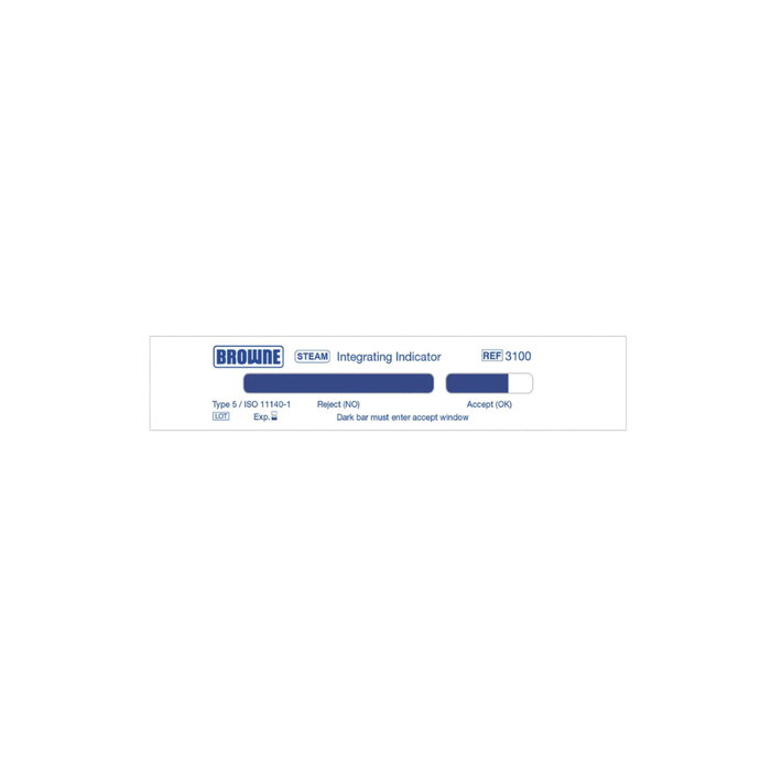 DEMARCO BROWNE 3100 INTEGRATORE CHIMICO CONTROLLO STERILIZAZIONE AUTOCLAVE 250pz.