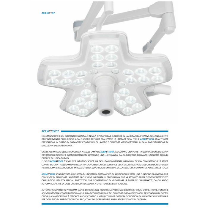 ACEM LAMPADA SCIALITICA PER SALA OPERATORIA A LED ACEMST35/57