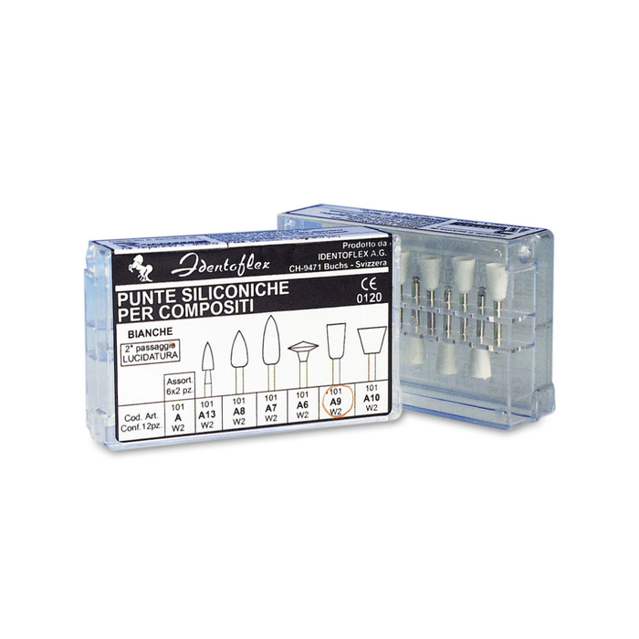 IDENTOFLEX Gommini RA bianchi per lucidatura compositi 12pz