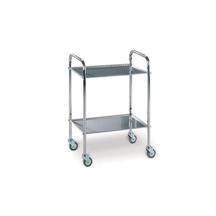 CARRELLO LANCART IN ACCIAIO INOX 2 RIPIANI