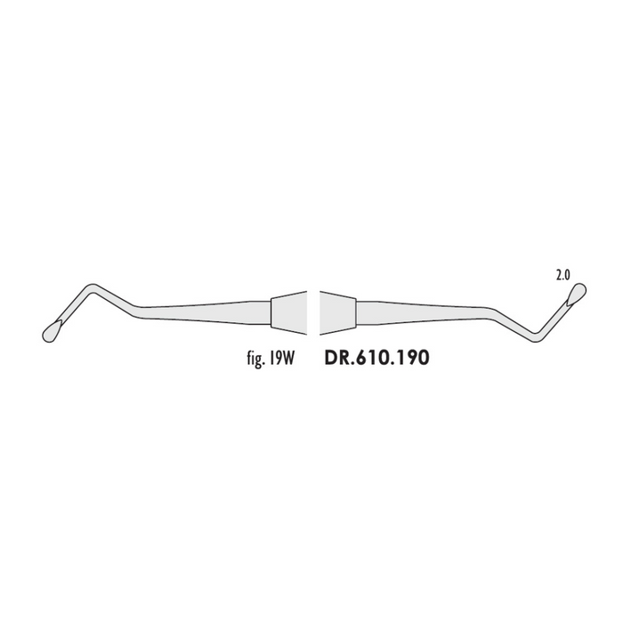 FALCON MEDICAL CLASSIC ROUND ESCAVATORE DOPPIO - FIG. Fig. 17, Fig. 18, Fig. 19