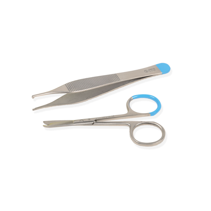 Kit Chirurgico di Sutura Sterile Monouso Spencer Adson Acciaio Inox 25 pz