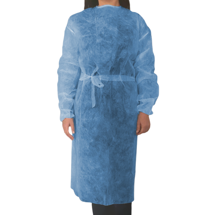 CAMICE MONOUSO (NON STERILE) AZZURRO TAGLIA UNIVERSALE TNT DPI CAT1 ISO 10pz.