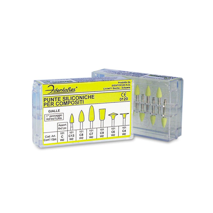 IDENTOFLEX Gommini RA Identoflex gialli per lucidatura dentale 12pz