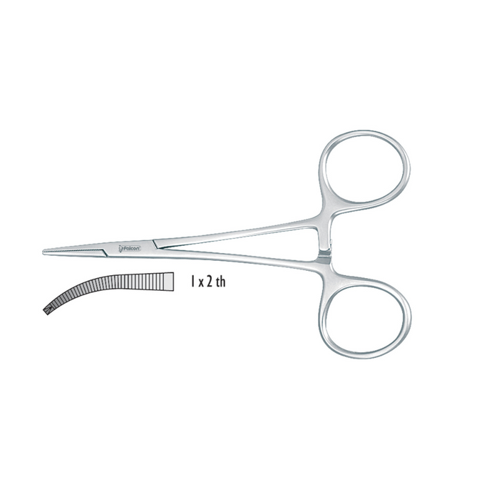 FALCON MEDICAL PINZA EMOSTATICA HALSTED MOSQUITO 1X2 TH CURVA 125MM
