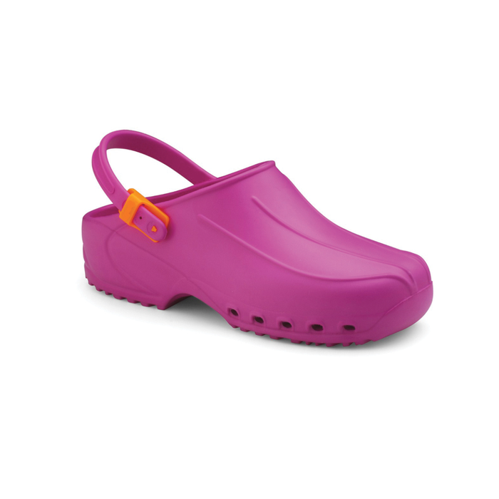 GIMA ZOCCOLI SANITARI ULTRALEGGERI CON CINTURINO ANTISCIVOLO EN ISO 20347 FUCSIA