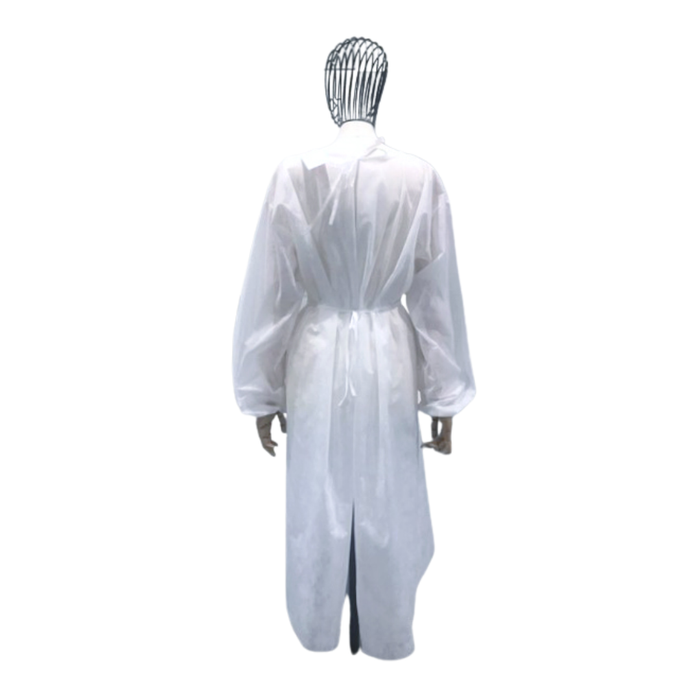CAMICE MONOUSO BIANCO TNT (NON STERILE) IDROREPELLENTE 5pz.