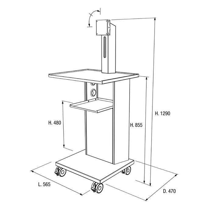 ZILFOR AS3R ATLAS NETWORK STATION TROLLEY