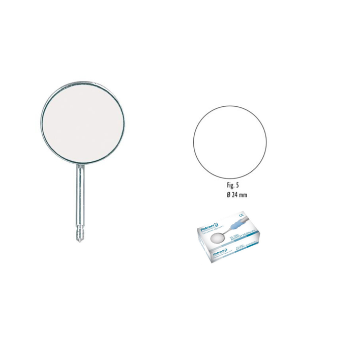 FALCON MEDICAL SPECCHIETTI PER BOCCA CROMATI A RIFLESSIONE FRONTALE IN ACCIAIO INOX 12pz.