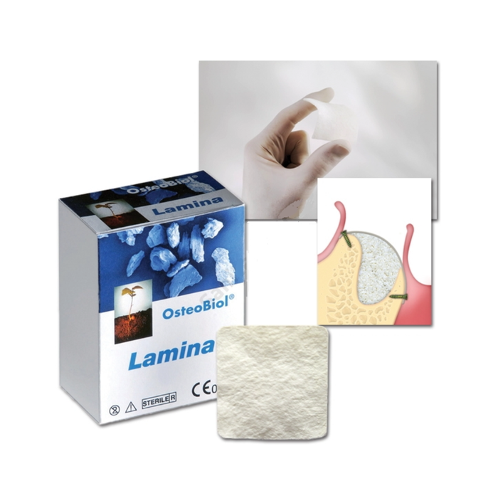 OSTEOBIOL LAMINA CORTICALE SUINA RIASSORBIBILE 25x25 mm SEMICONTENITIVA