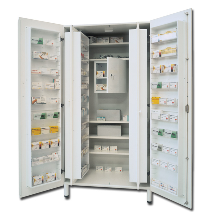 ARMADIO PORTAMEDICINALI CON TESORETTO MELAMINICO BIANCO
