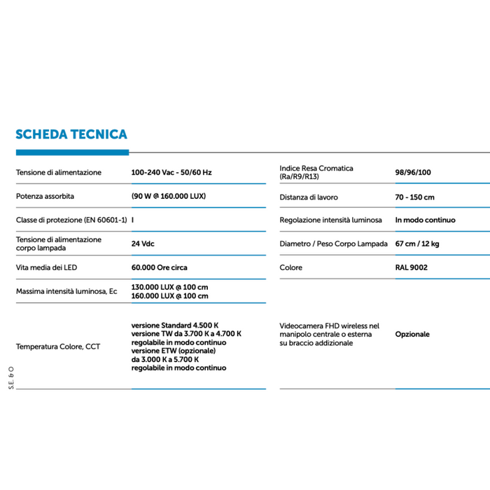 ACEM LAMPADA A LED PER SALA OPERATORIA STARLED5 NX