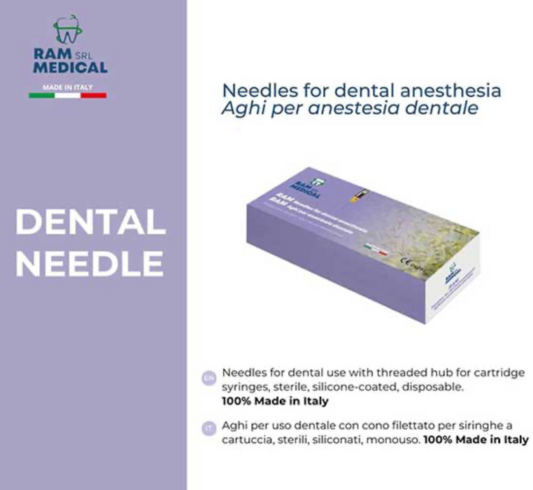 RAM MEDICAL DENTAL NEEDLES GAUGE 27